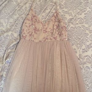 Beautiful Blush dress with sewn sequins design.